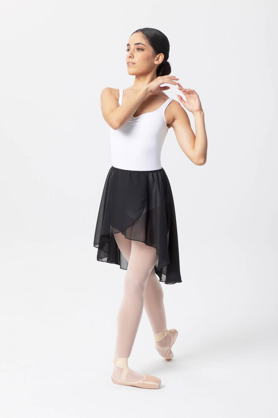 Falda Negra larga Ballet y Danza corte asimétrico de Intermezzo