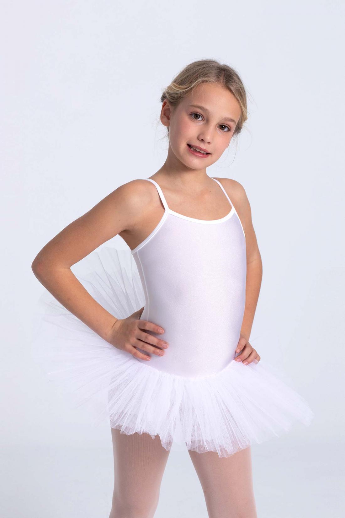 Tutú Básico de Ballet para niña en tejido de Licra 4 capas de tul Intermezzo danza