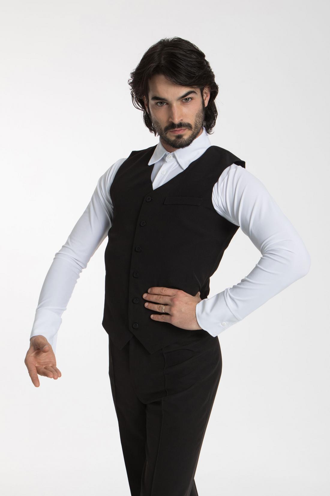 Buttoned V-neck Vest Man Boy Ballroom Intermezzo Dance