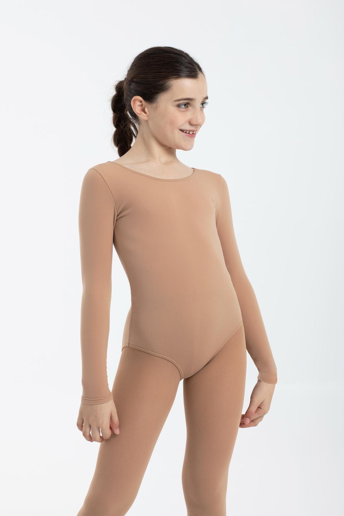 Long Sleeve Nude Underwear Leotard Intermezzo Figure Skating