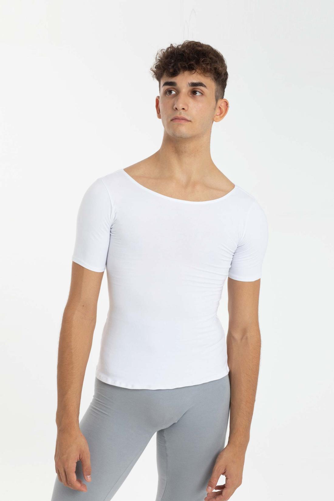 Camiseta Blanca Básica Ballet Hombre Niño de Intermezzo danza