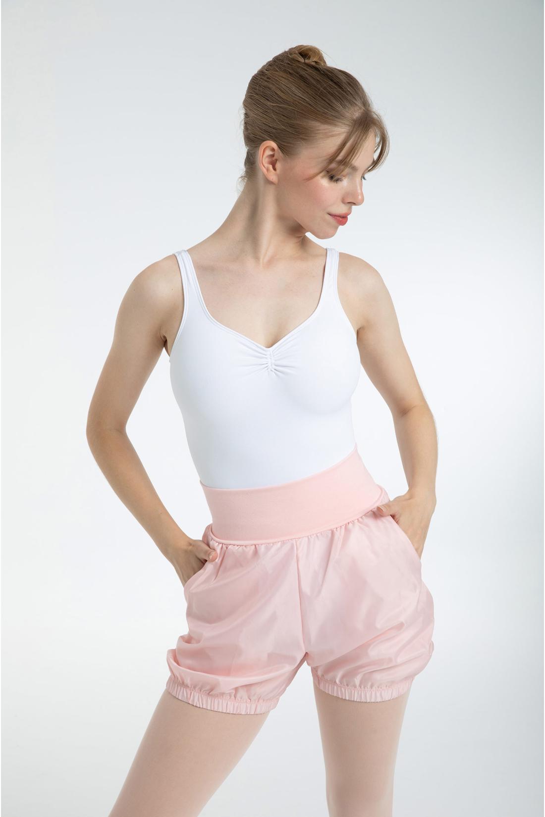 Shorts de calentamiento efecto sauna con bolsillos de Intermezzo para ballet