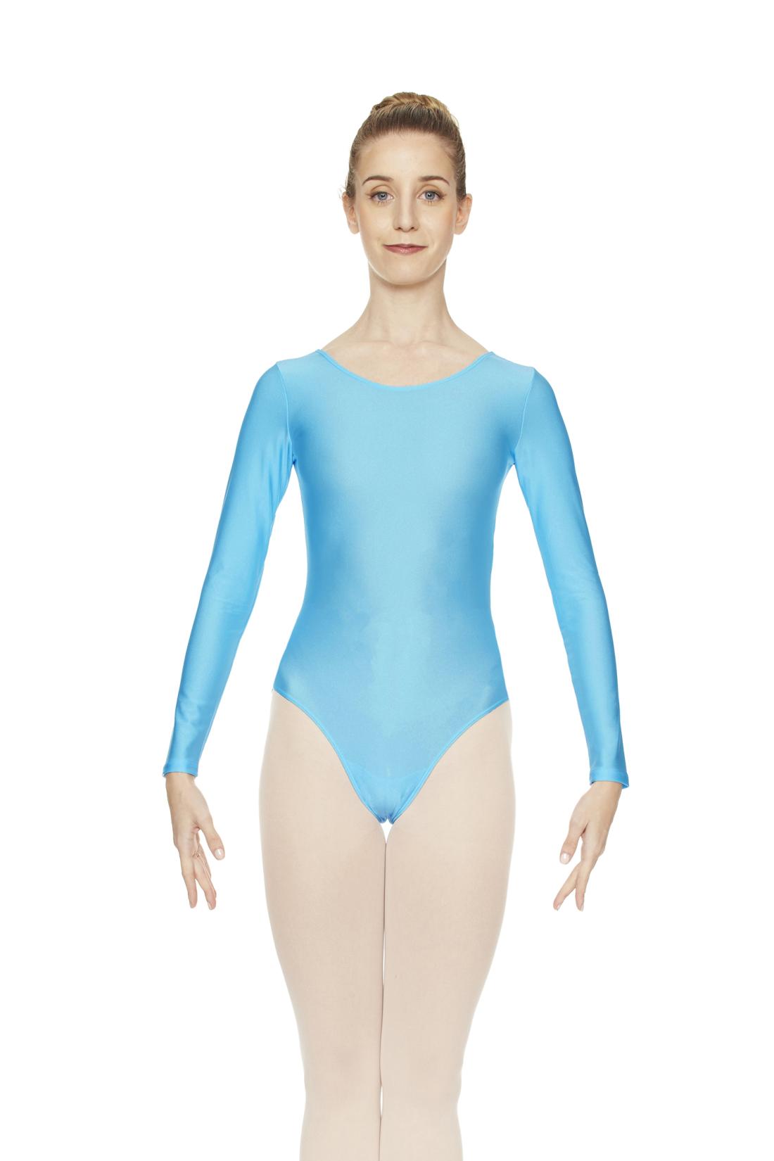 Langärmeliges Basic-Trikot aus glänzendem Lycra-Stoff für Tanz und Ballett von Intermezzo