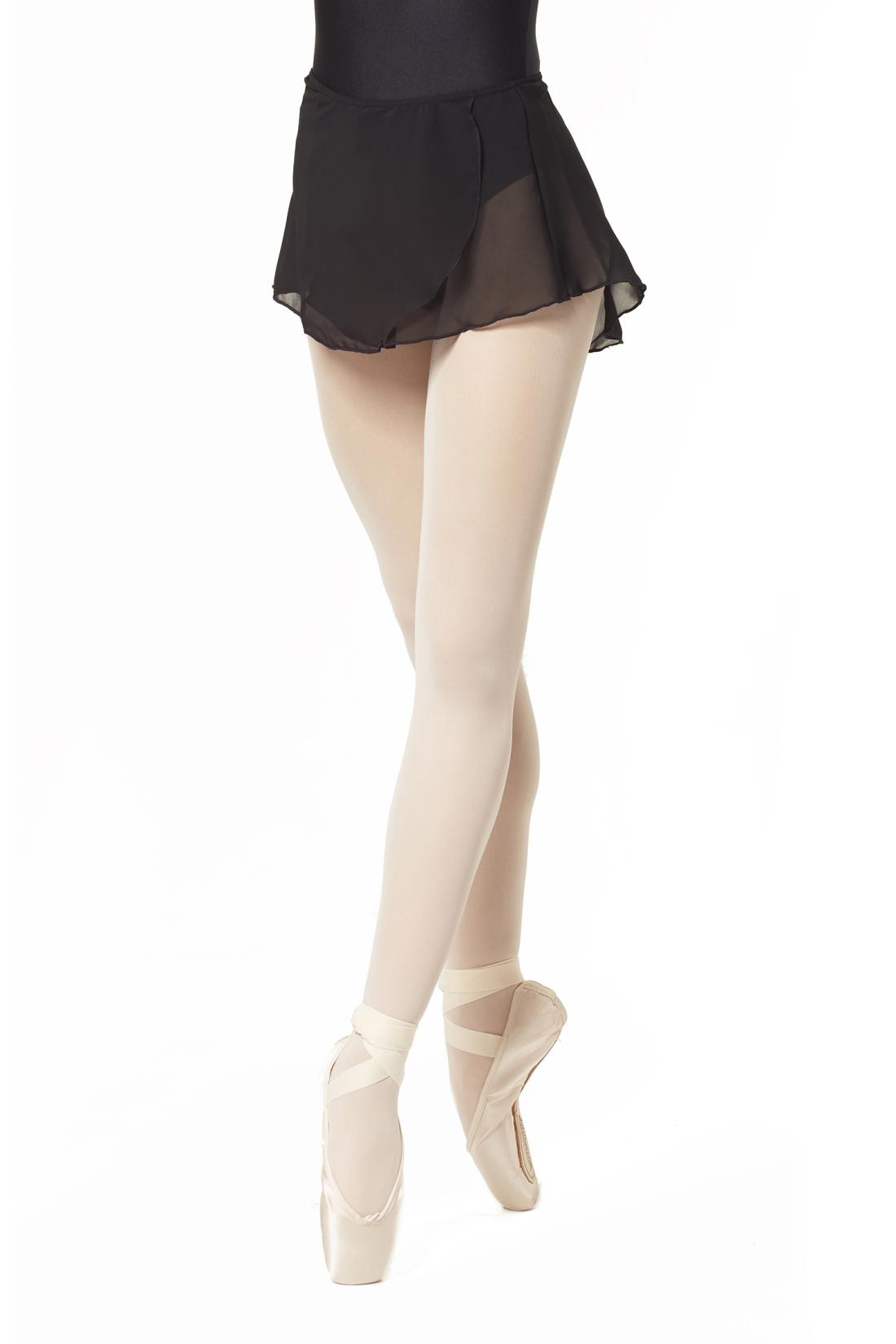 Ballettröckchen Giselle gekreuzt mit elastischem Gummizug und Seitennähten aus Chiffonstoff von Intermezzo