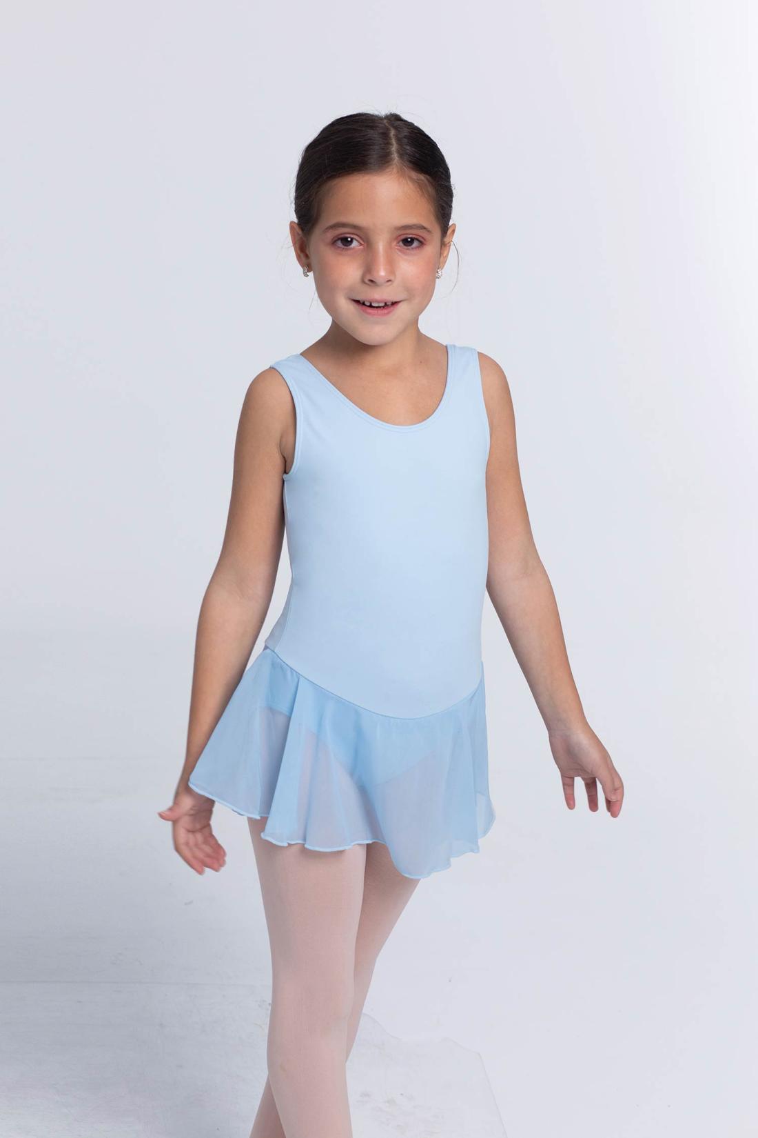 Tank skirted ballet dress for girls in Meryl fabric Intermezzo dance