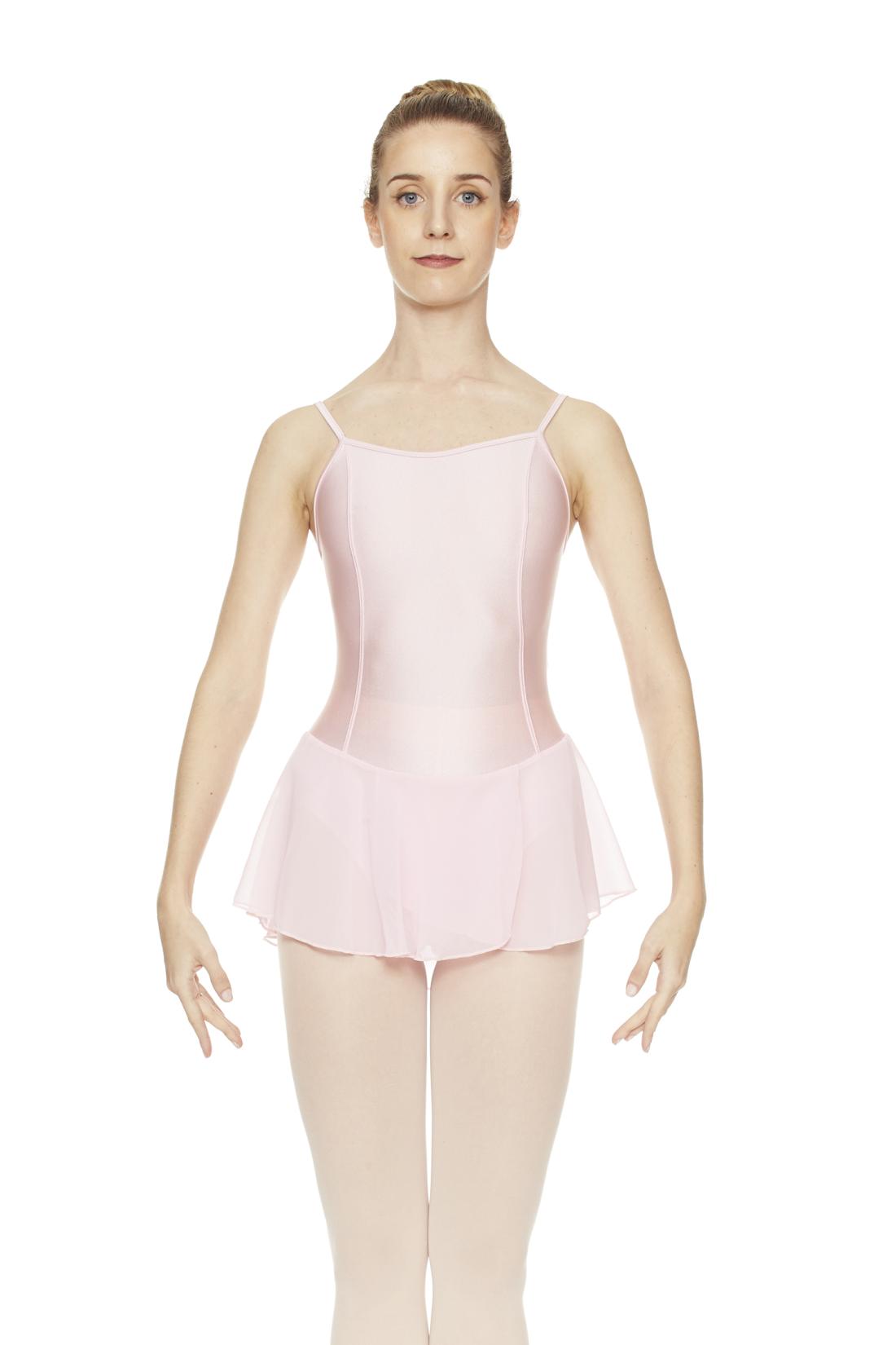 Vestido tirantes de ballet para niña de Licra y falda de gasa de Intermezzo
