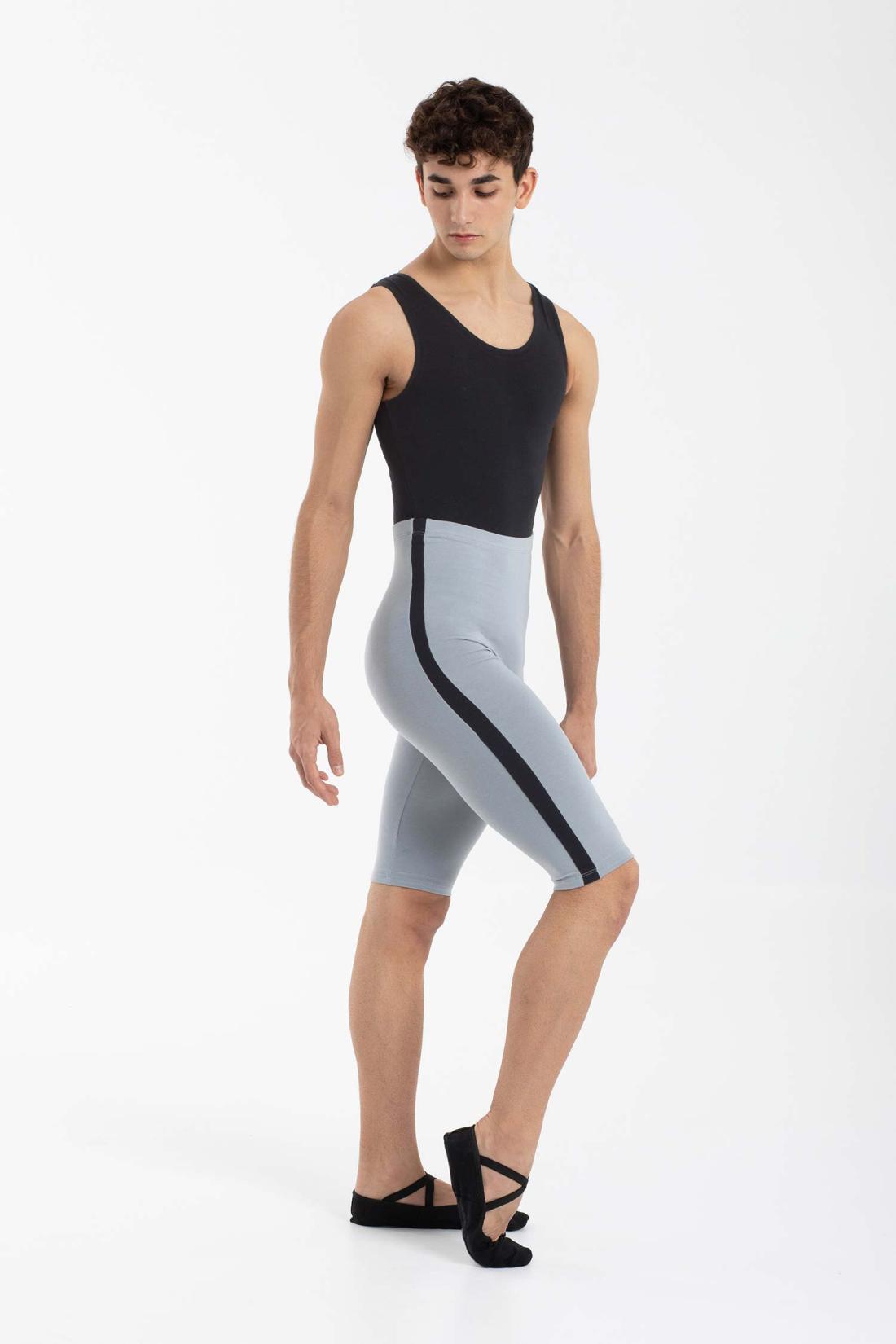 Over-the-knee Men's Pants with stripe on the sides for Male Dancers in Organic Cotton Intermezzo Ballet Dance