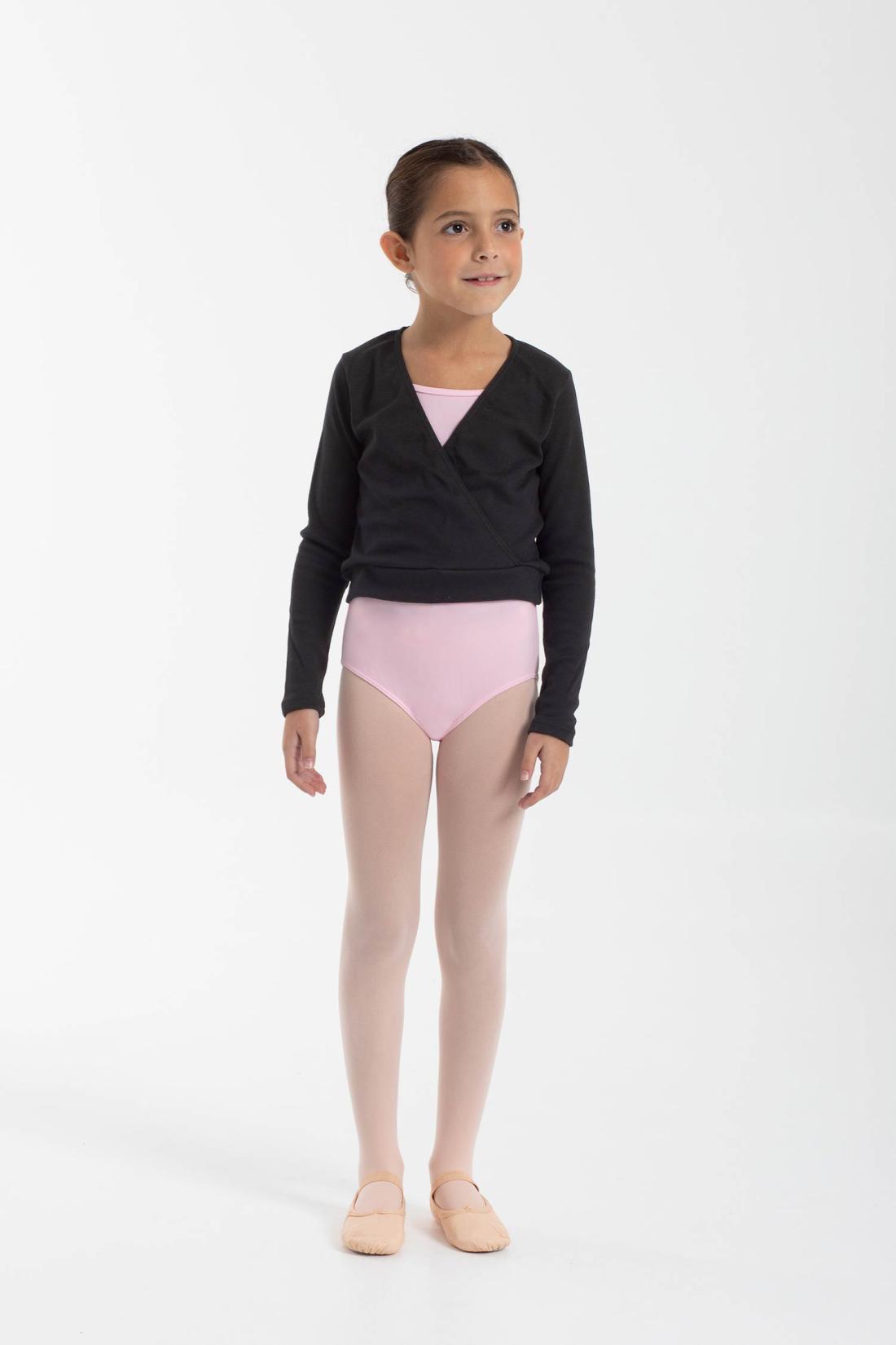 Crossover-Pullover für Balletttänzer aus Baumwolle von Intermezzo Überkreuzter Pullover mit langen Ärmeln