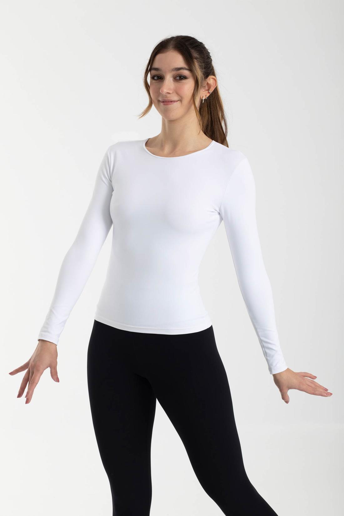 Fitted long-sleeved Bony T-shirt with brushed fabric inside for Figure Skating Intermezzo