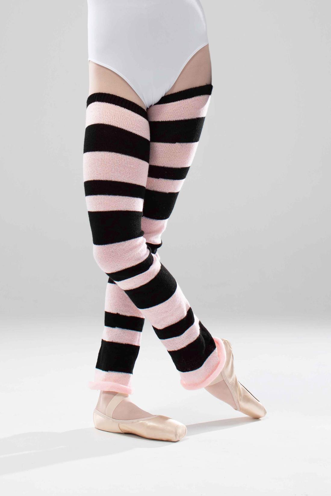 Polpay Striped knit legwarmers Intermezzo dance ballet